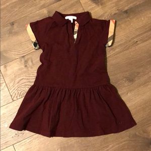 Burberry Burgundy Polo Dress